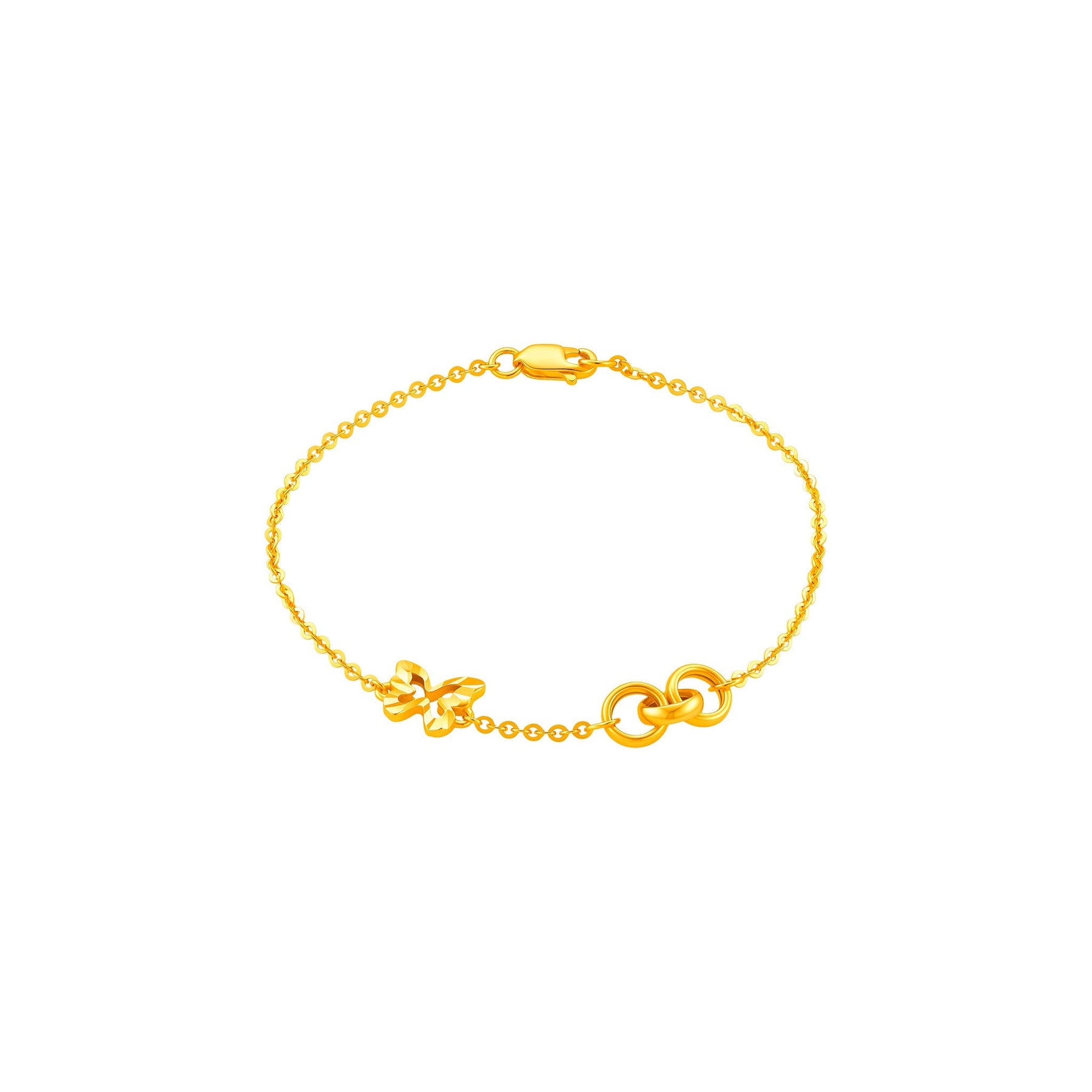 916 Gold Butterfly Bliss Bracelet