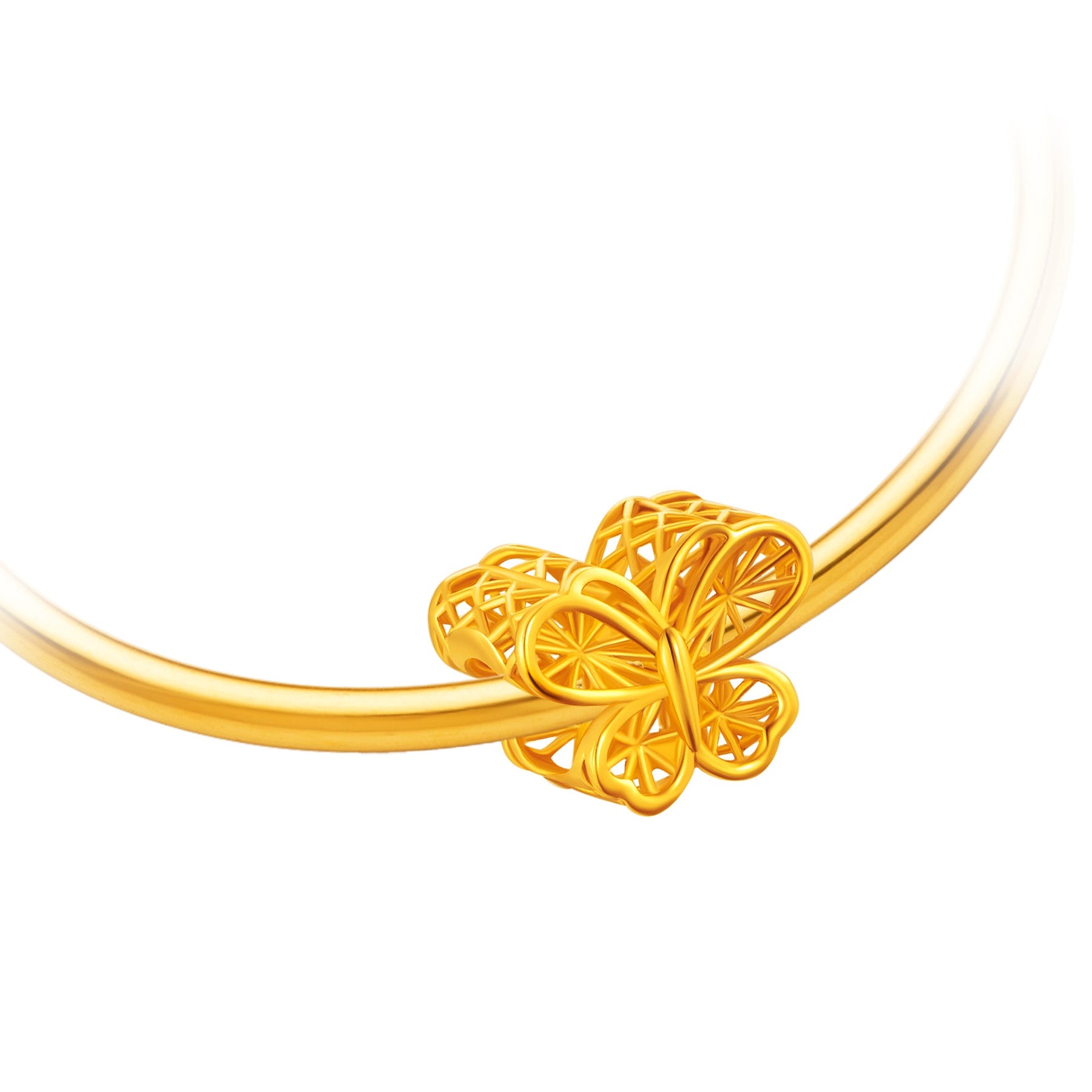 916 Gold Butterfly Charm