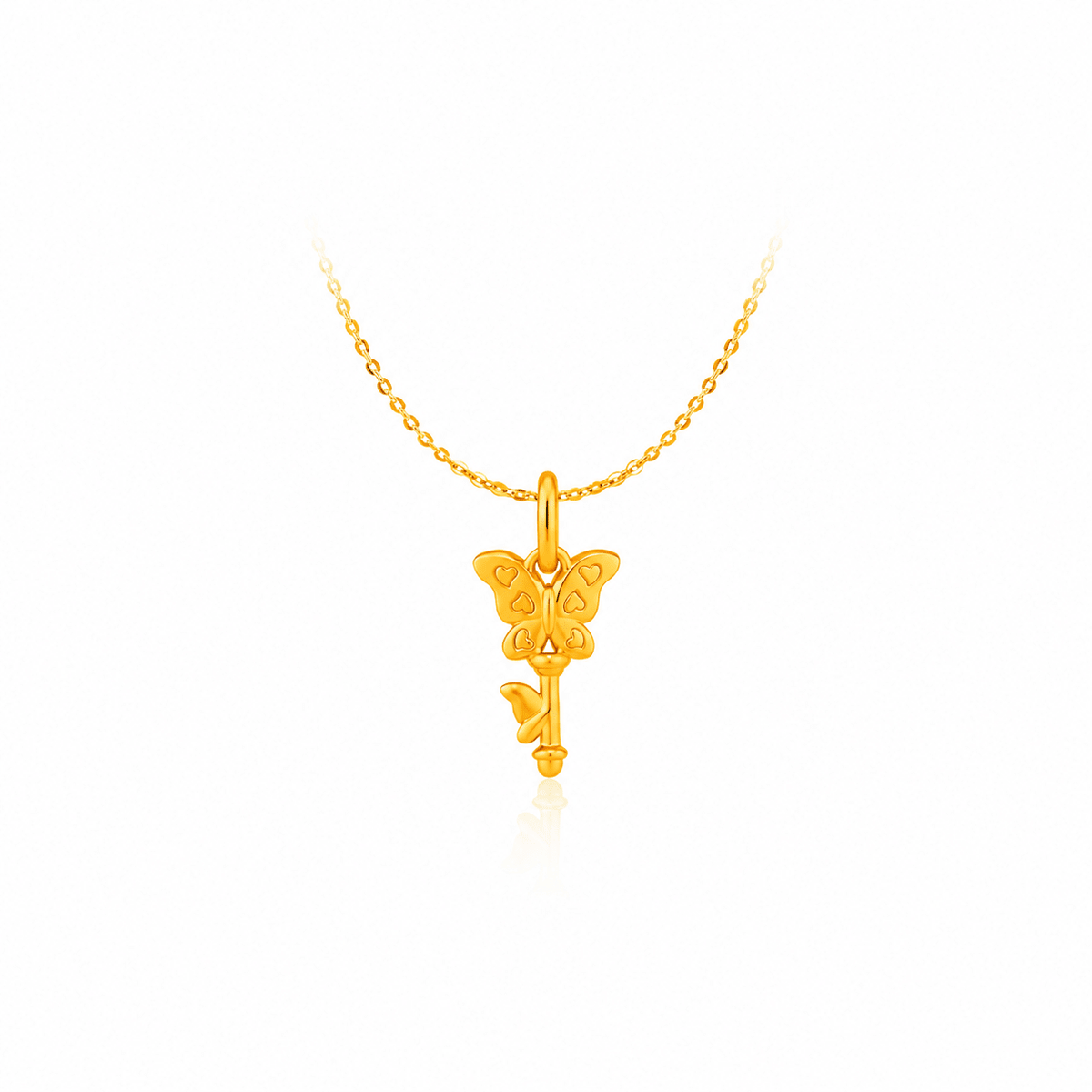 916 Gold Butterfly Key Pendant (Tiktok)