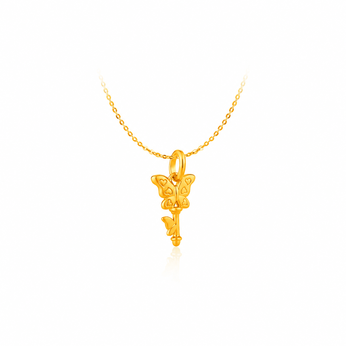 916 Gold Butterfly Key Pendant (Tiktok)