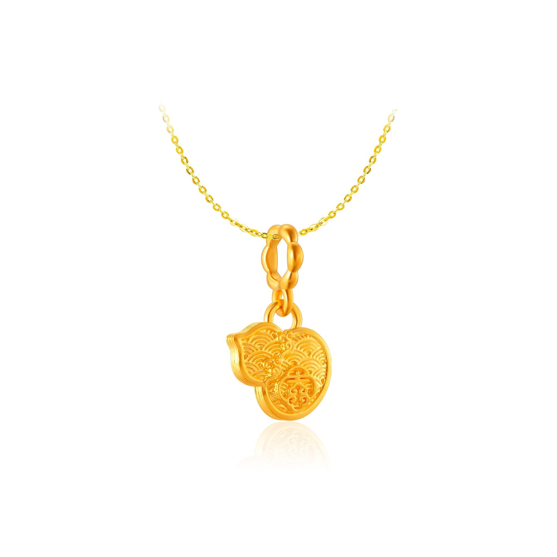 916 Gold Calabash of Prosperity 葫芦 Pendant