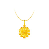 916 Gold Chamomile Pendant