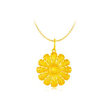 916 Gold Chamomile Pendant