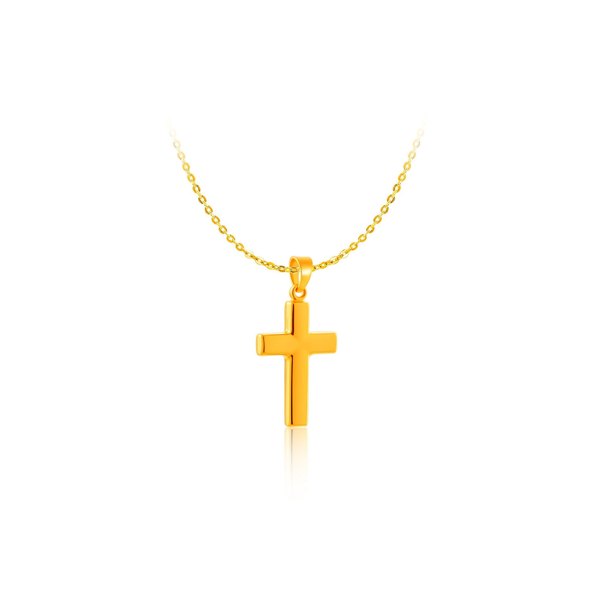 916 Gold Classic Cross Pendant