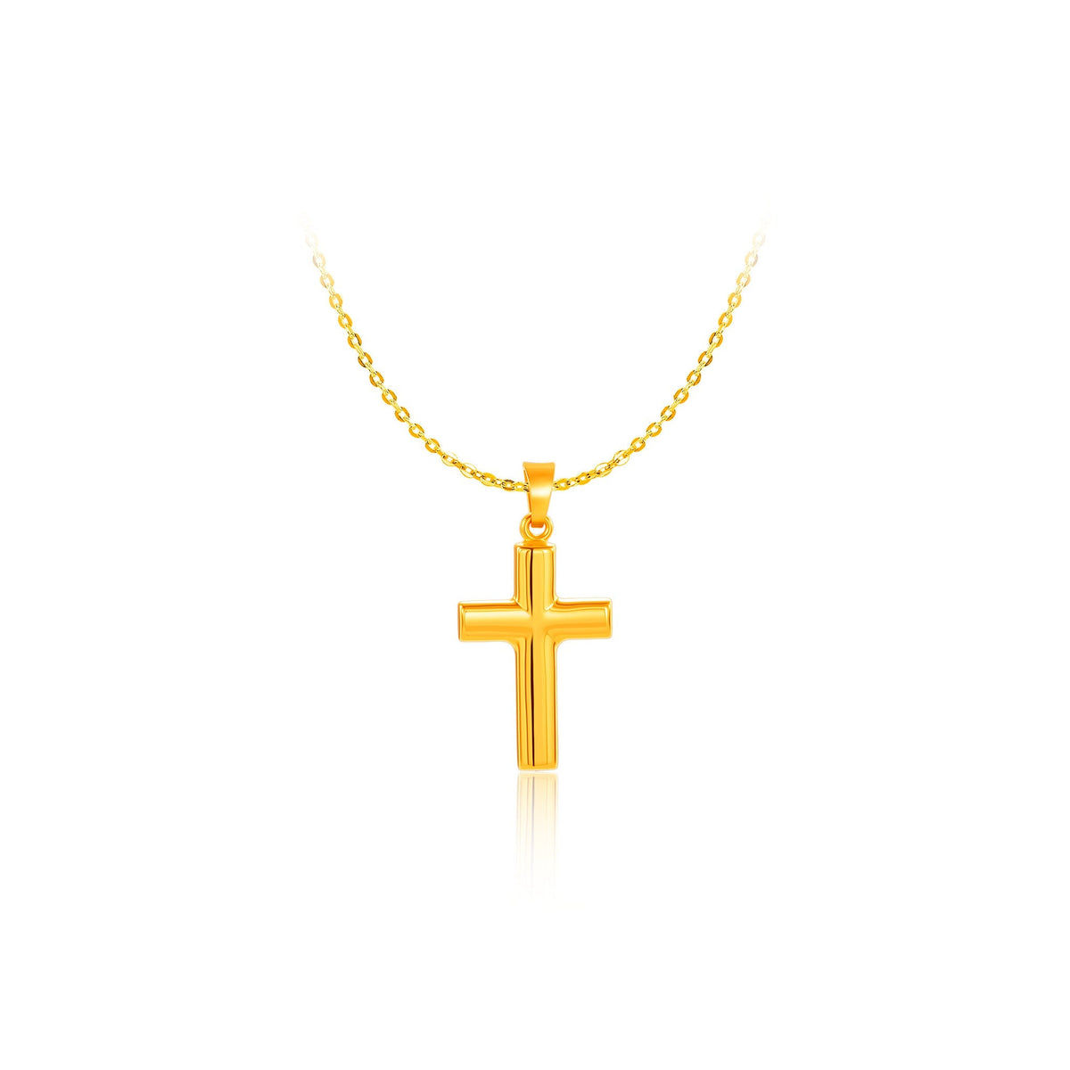 916 Gold Classic Cross Pendant