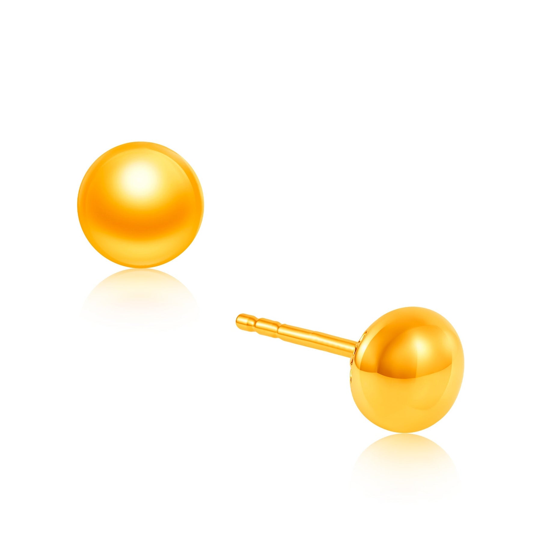 916 Gold Classic Dome Earrings