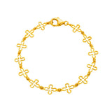 916 Gold Clover Link Bracelet