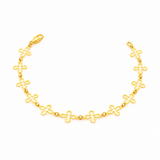 916 Gold Clover Link Bracelet
