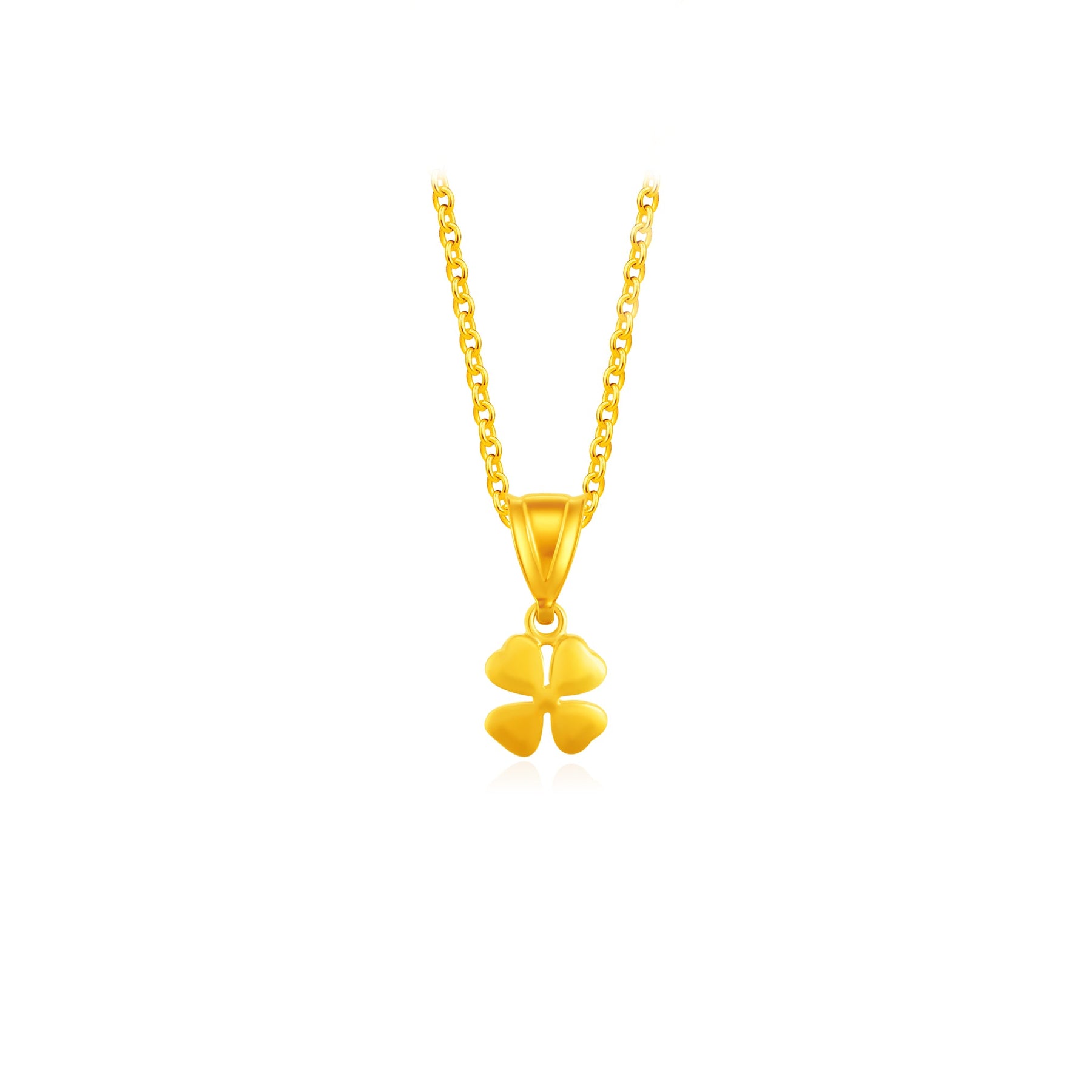 916 Gold Clover Pendant