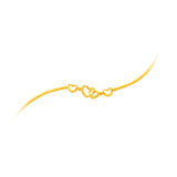 916 Gold Dazzling Hearts Bracelet