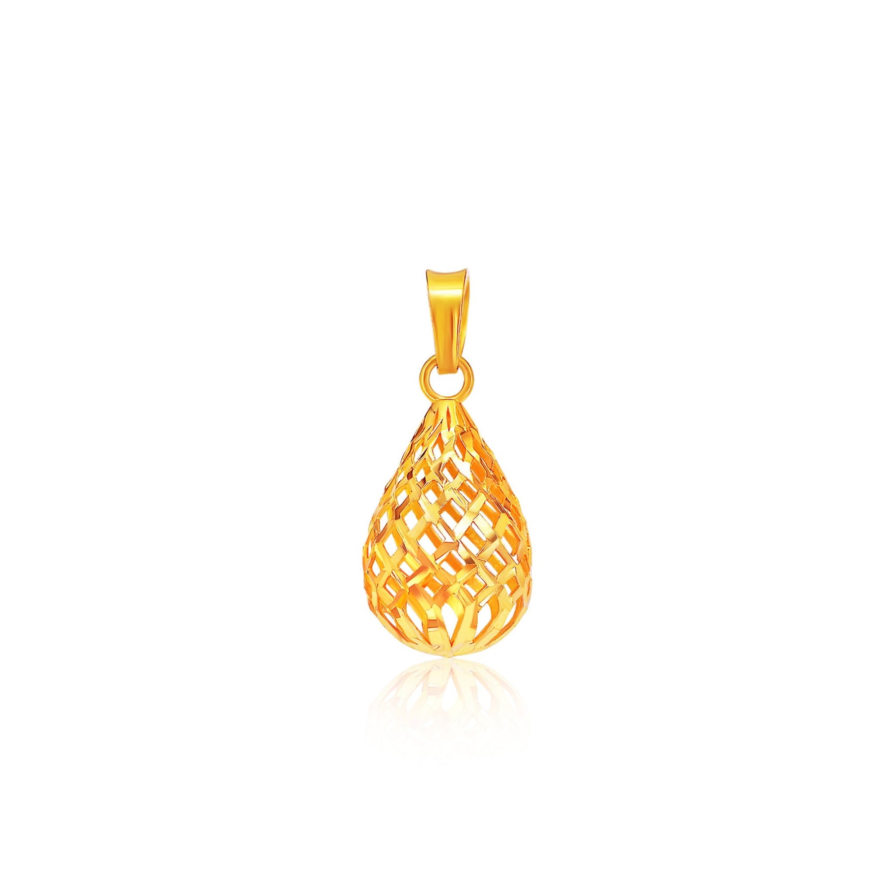 916 Gold Dewdrop Pendant
