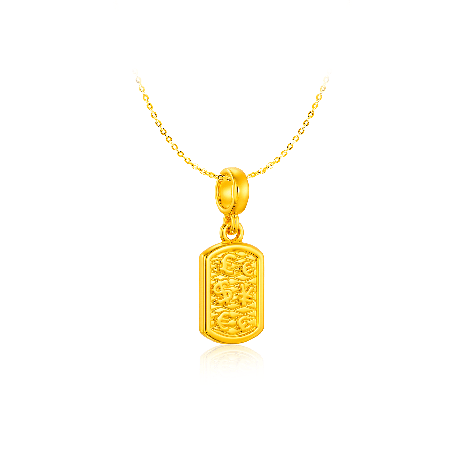 916 Gold Dollar Glow Pendant