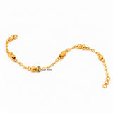 916 Gold Double Bead Link Bracelet