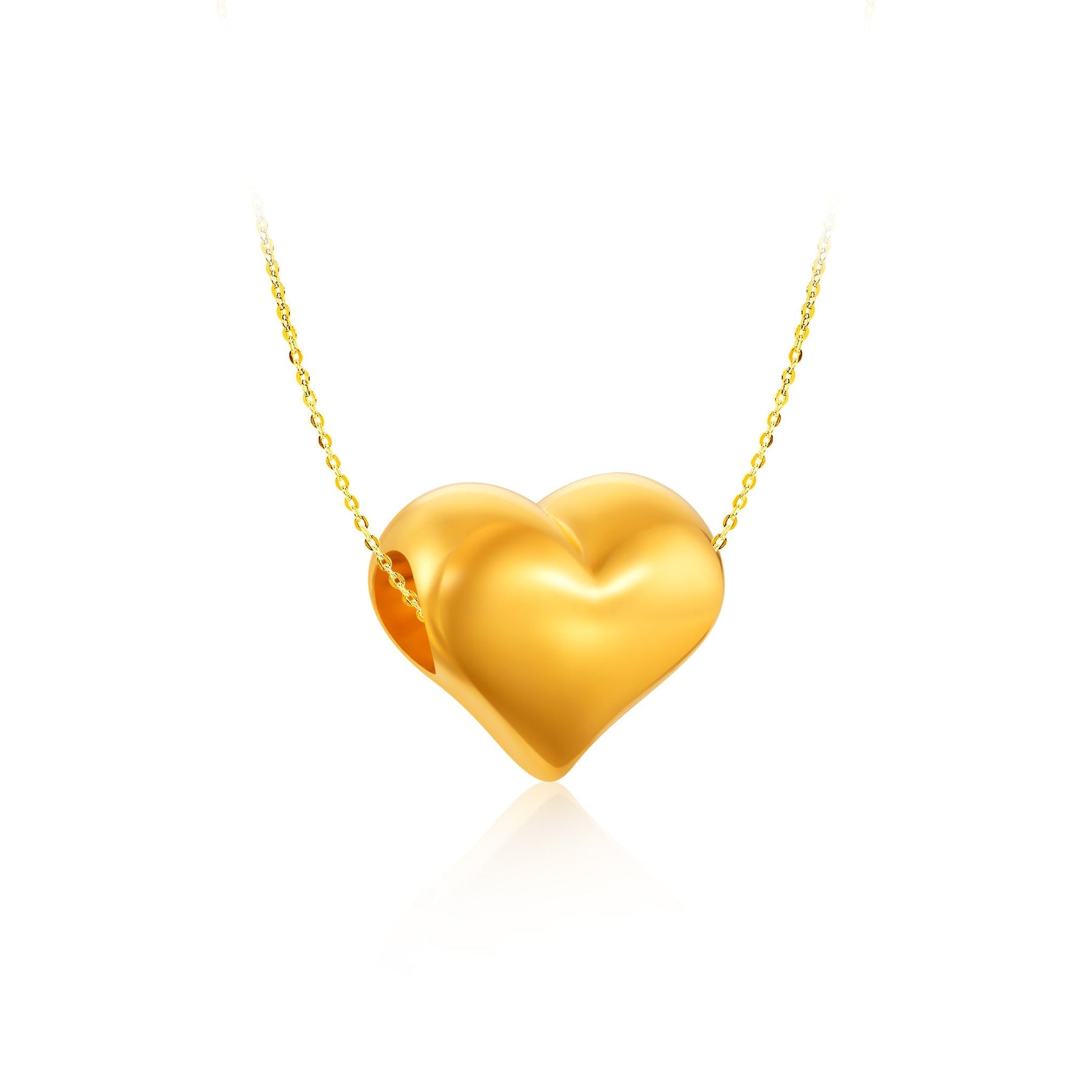 916 Gold Dovey Heart Pendant