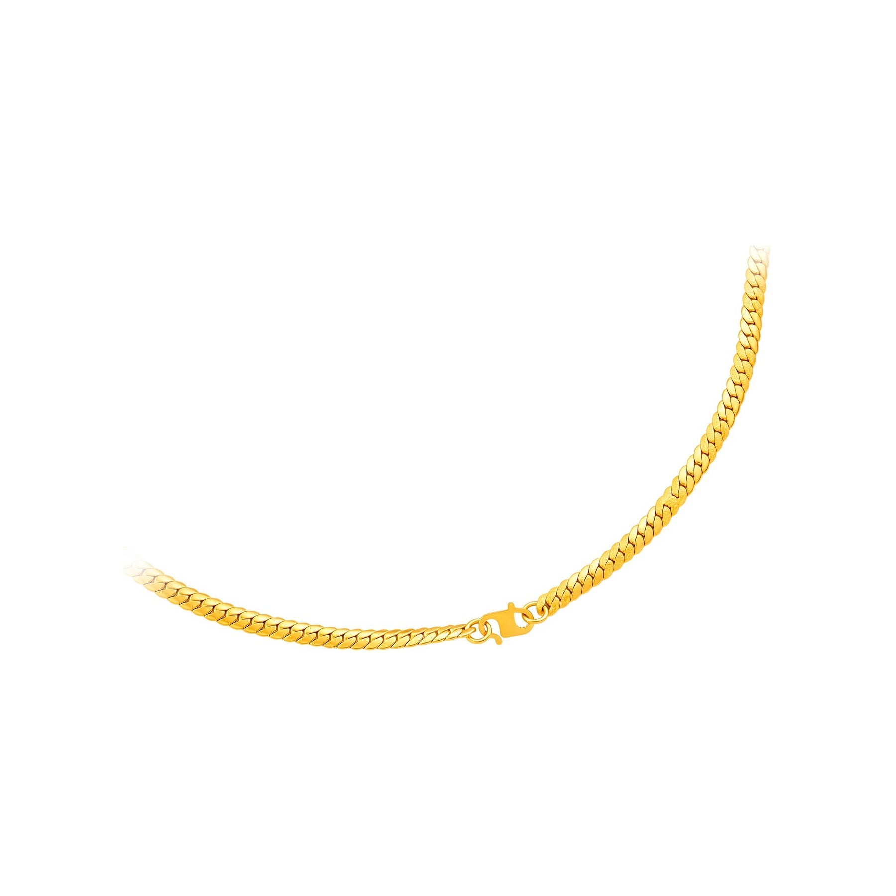 916 Gold Dual Finish Cuban Chain