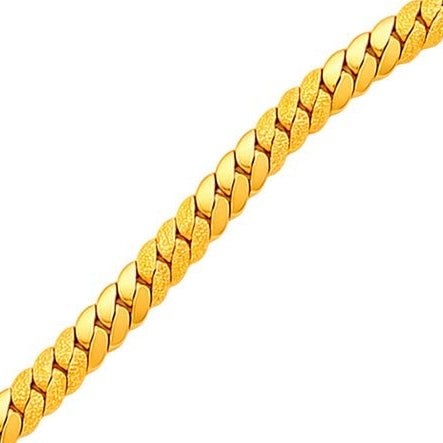916 Gold Dual Finish Cuban Chain