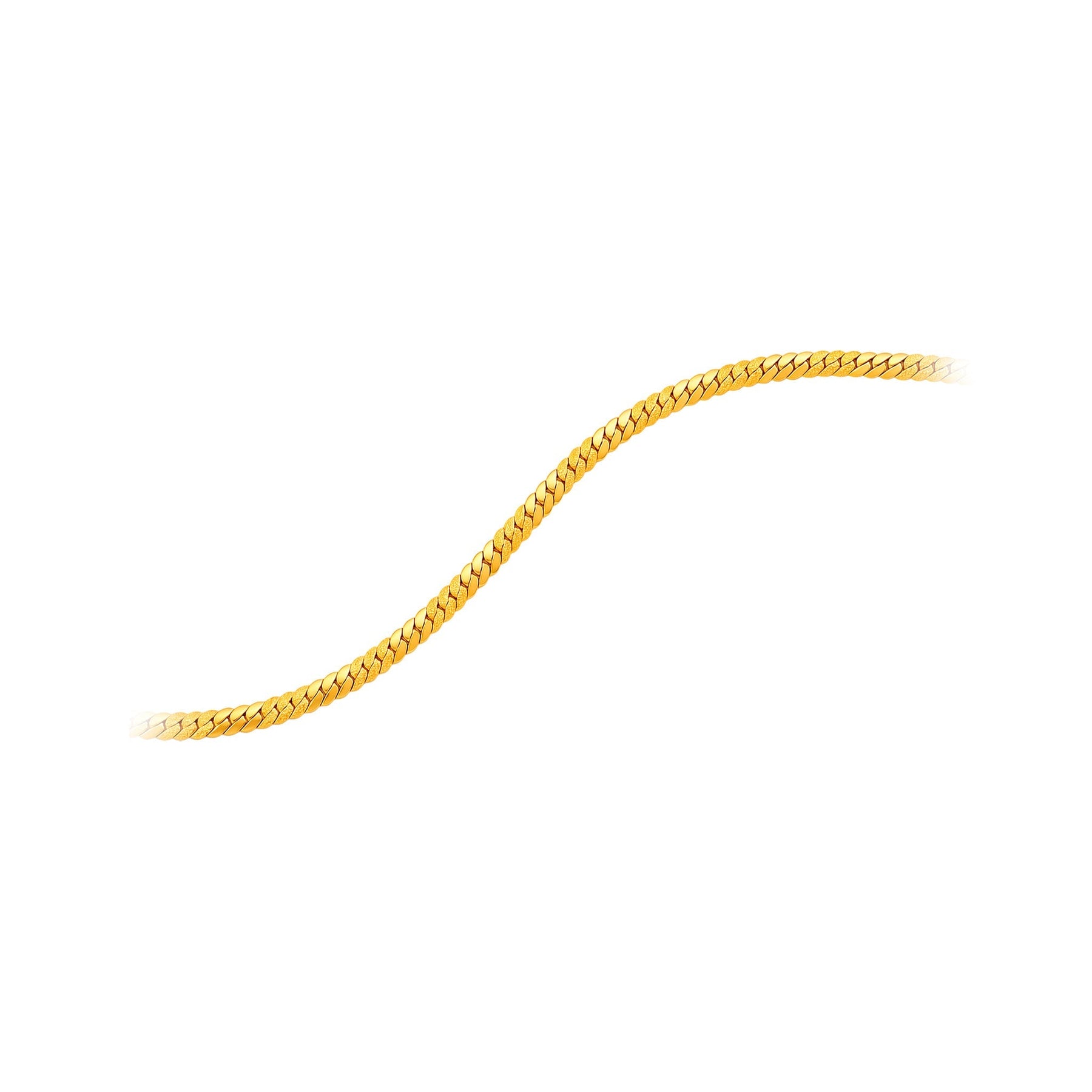 916 Gold Dual Finish Cuban Chain
