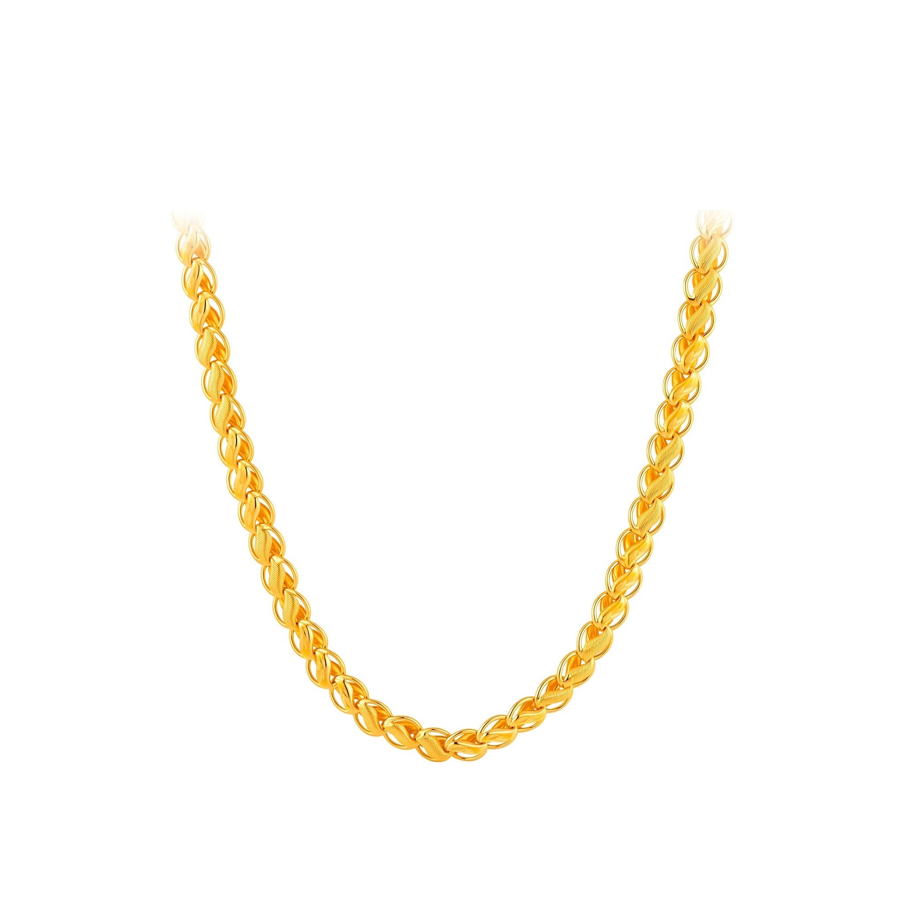 916 Gold Elegant Lotus Chain