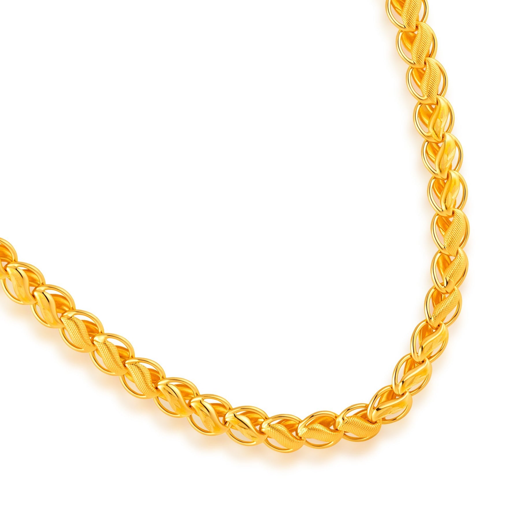 916 Gold Elegant Lotus Chain