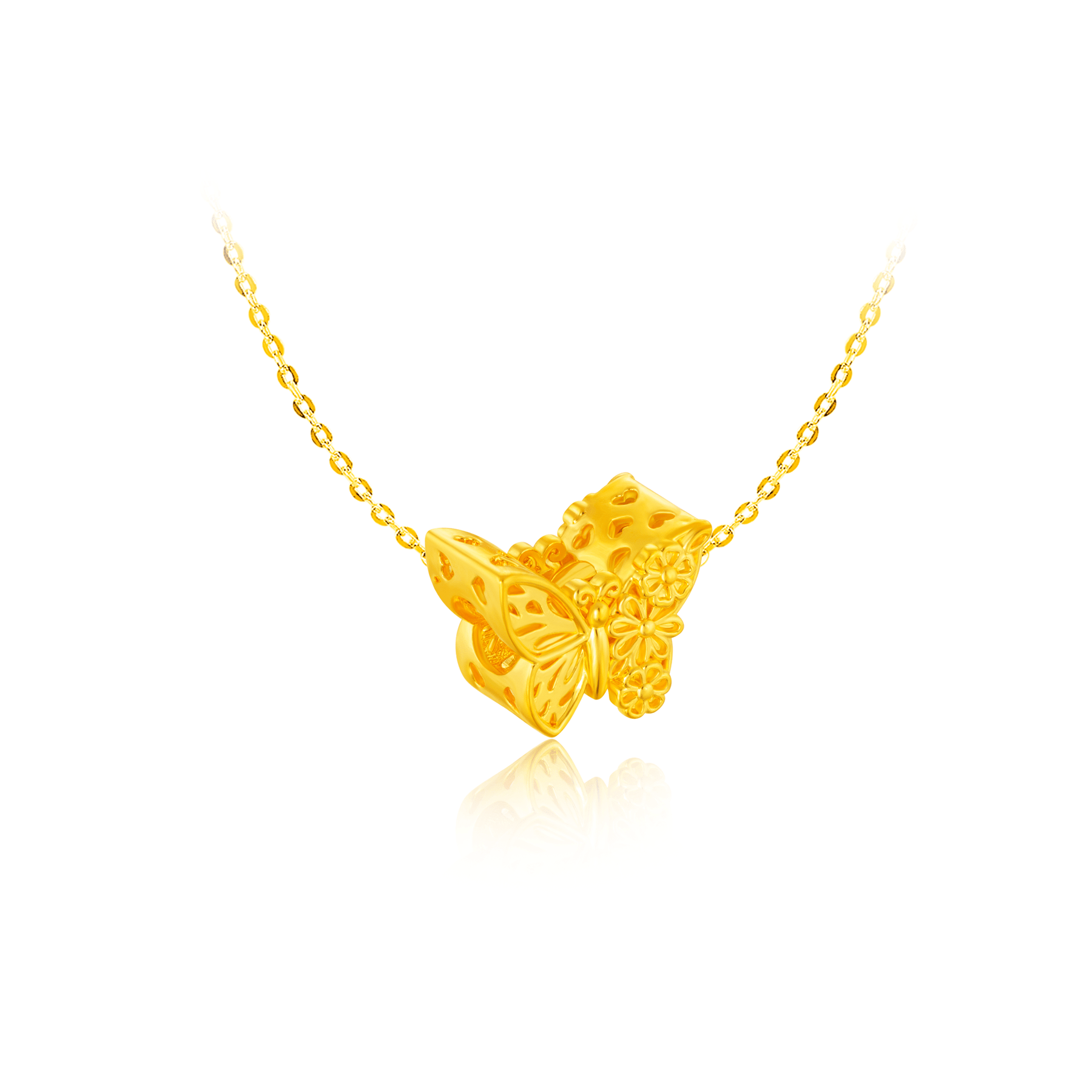 916 Gold Enchanted Butterfly Charm