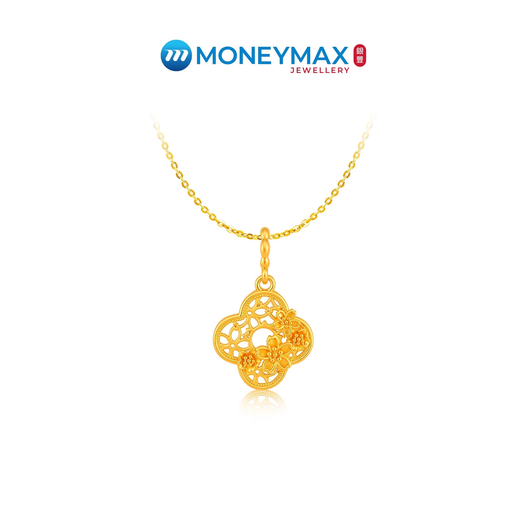 916 Gold Enchanted Clover Pendant (For TikTok)
