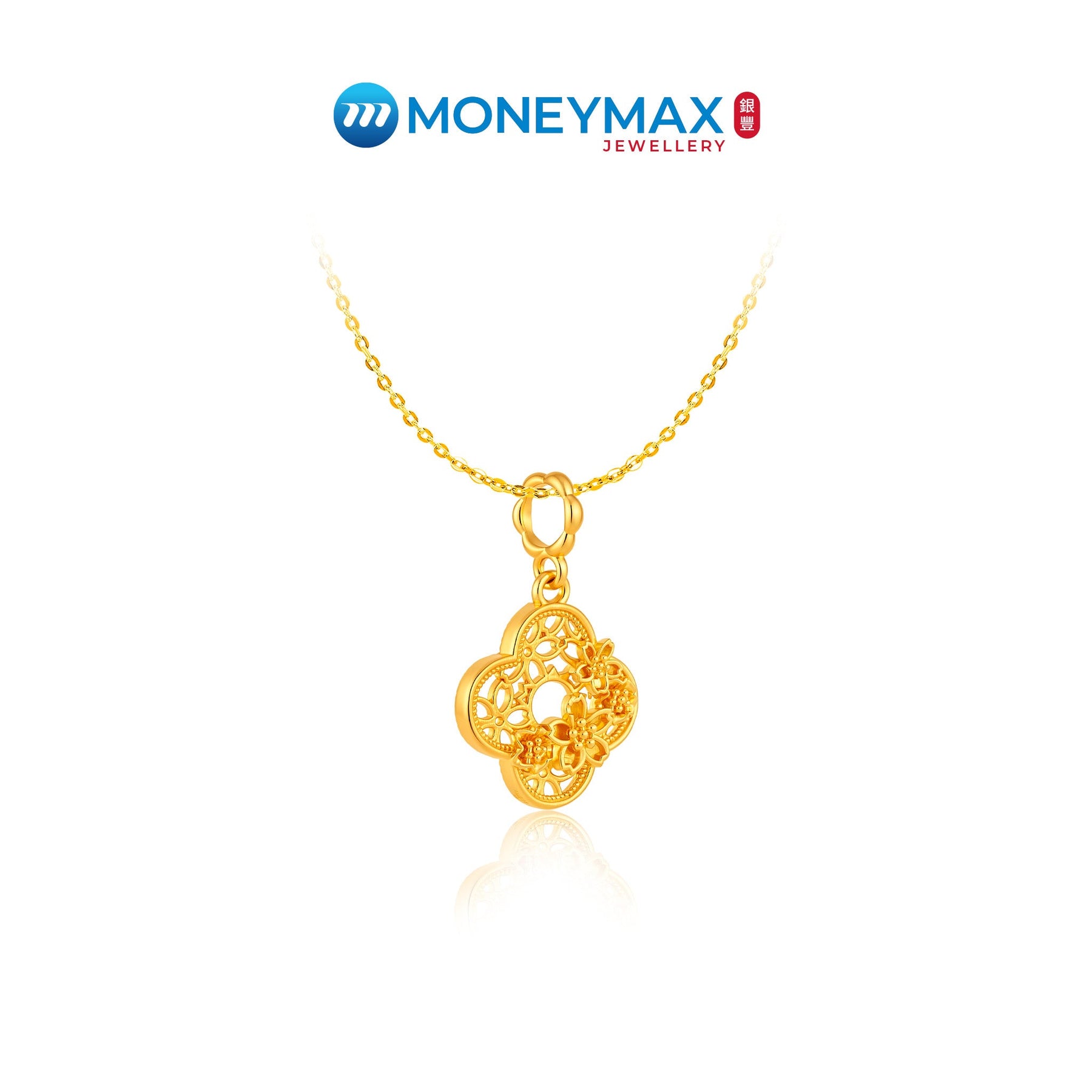 916 Gold Enchanted Clover Pendant (For TikTok)