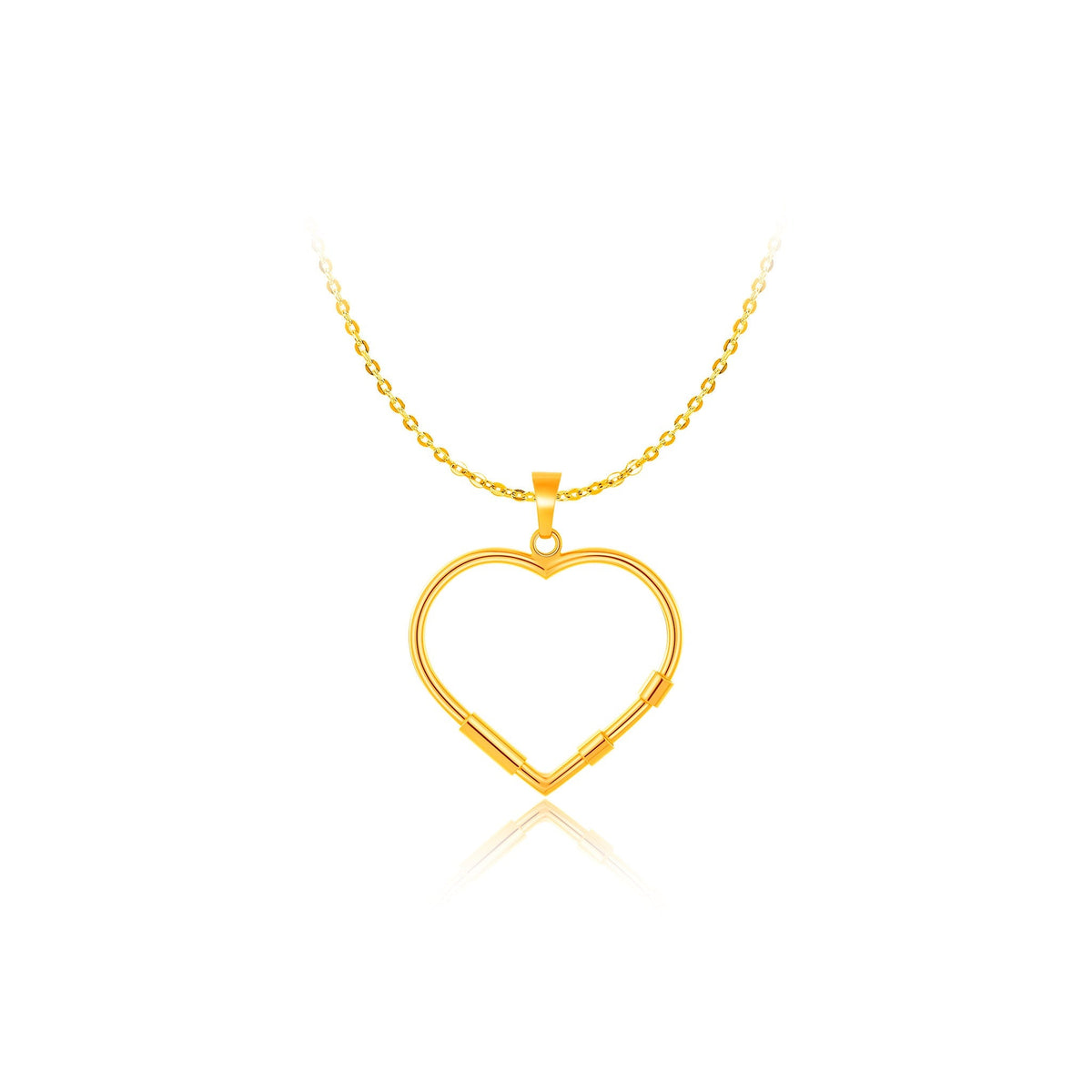 916 Gold Endless Love Heart Pendant