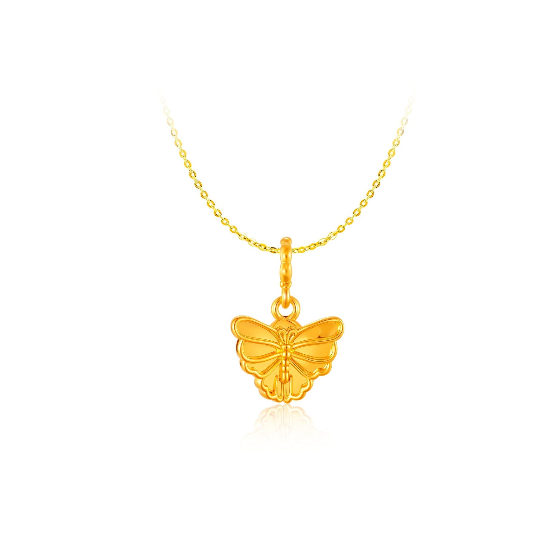 916 Gold Eternal Butterfly Pendant