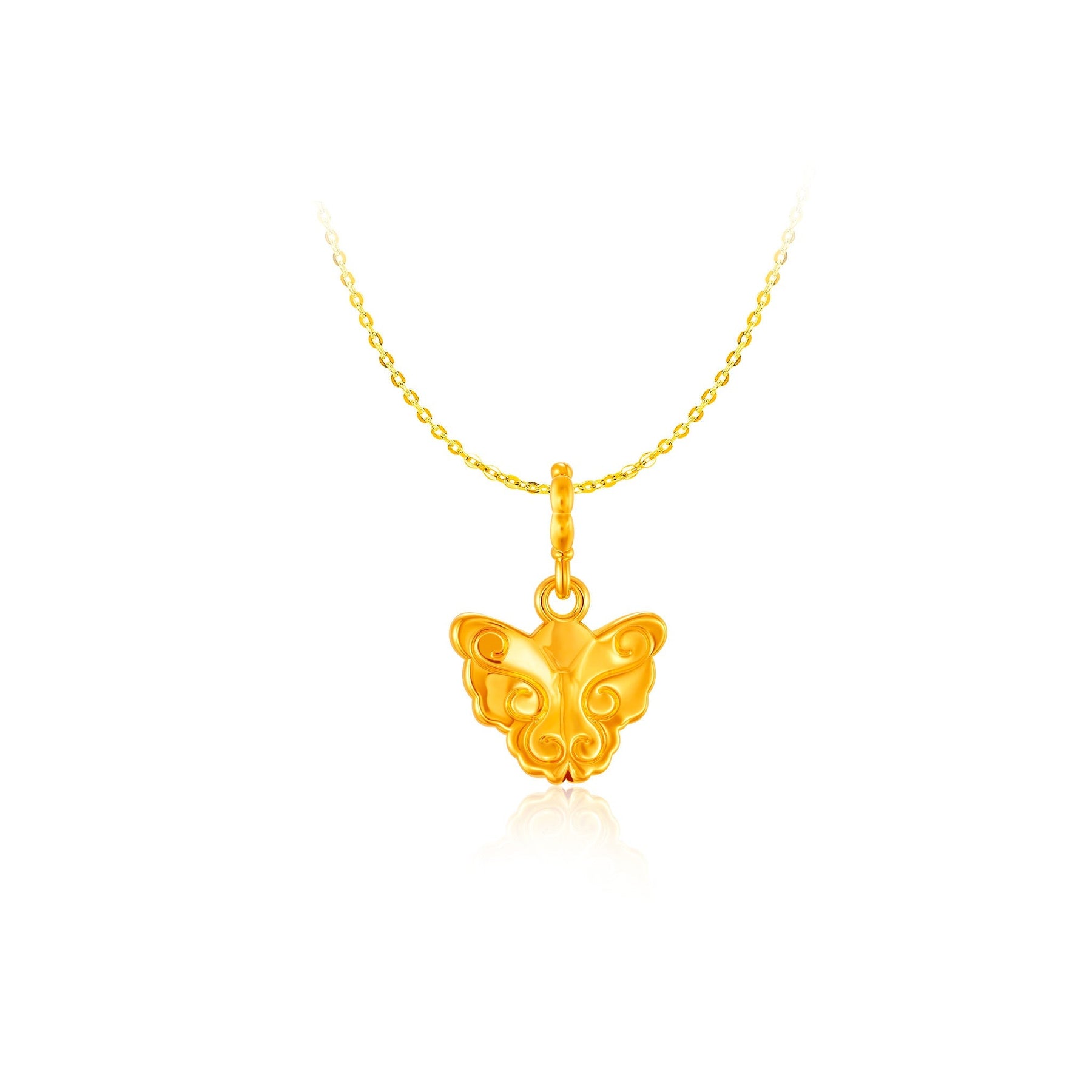 916 Gold Eternal Butterfly Pendant