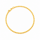 916 Gold Faceted Bead Bracelet