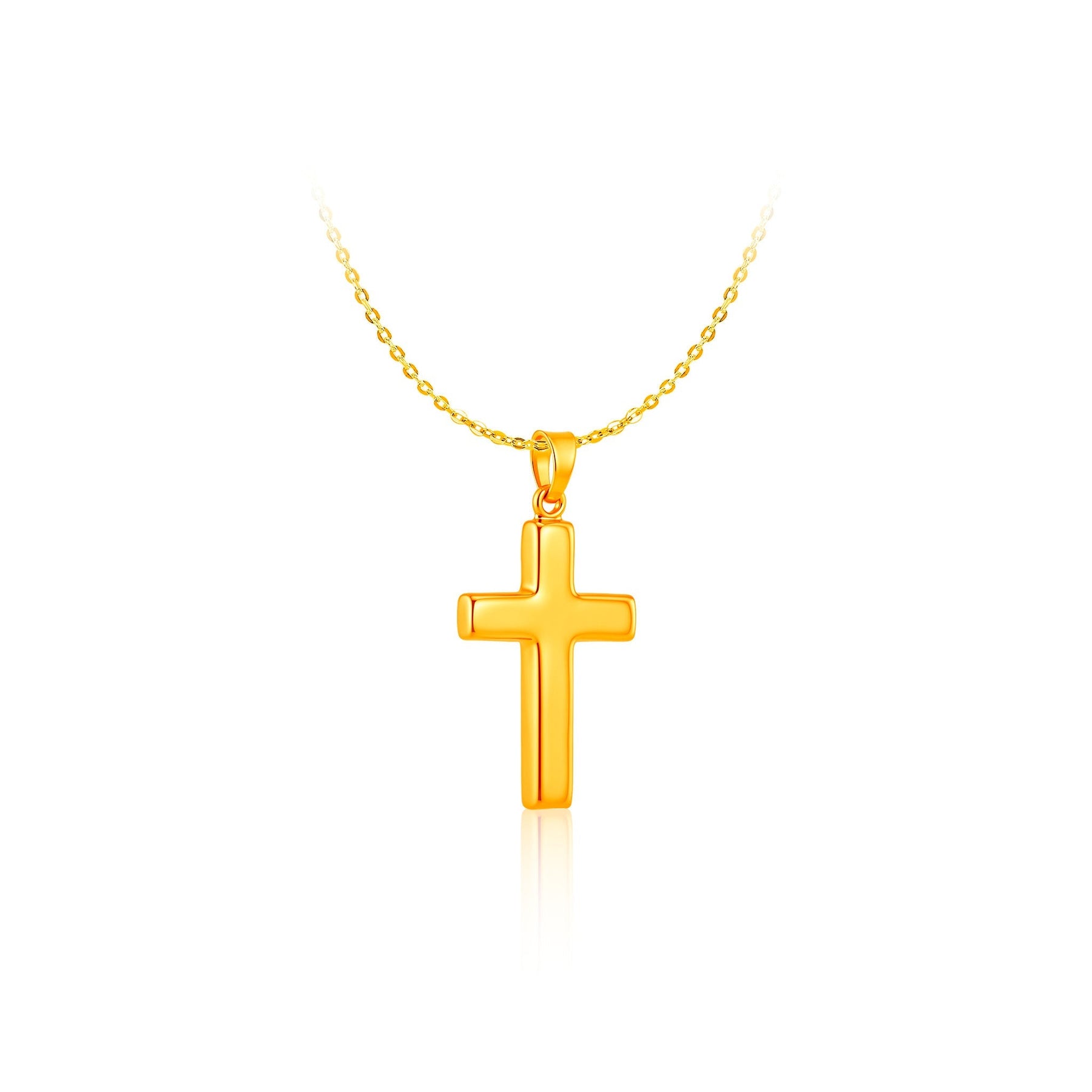 916 Gold Faith Cross Pendant