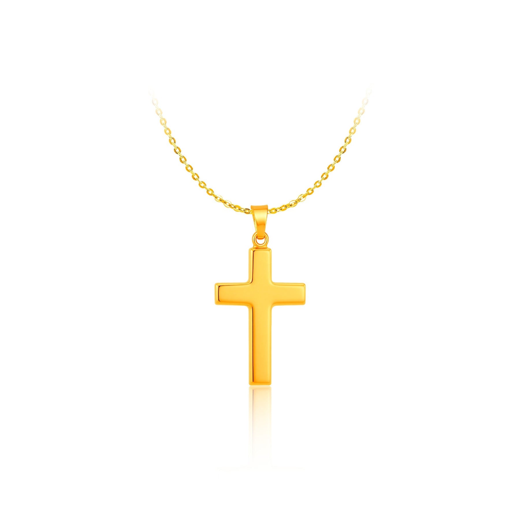 916 Gold Faith Cross Pendant