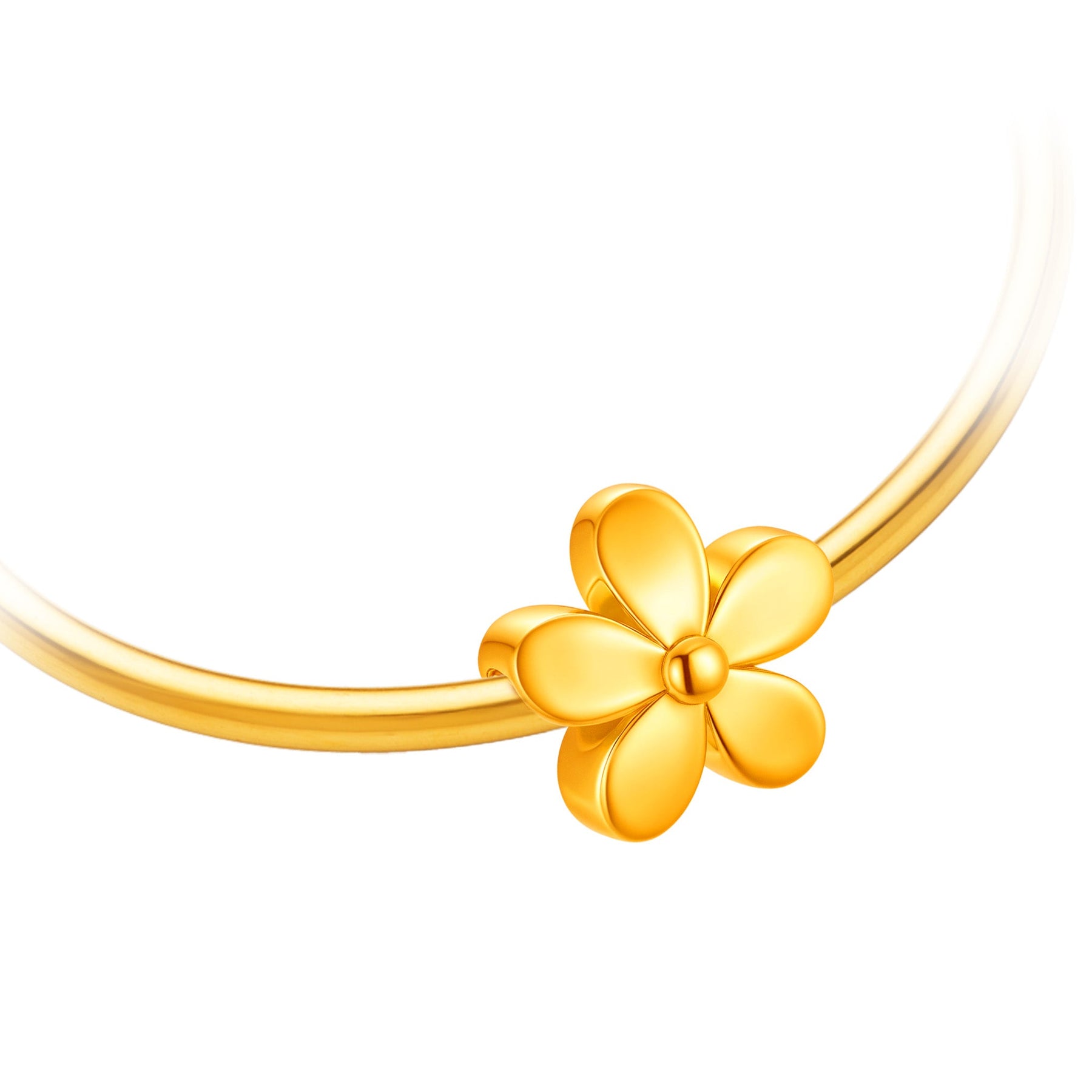 916 Gold Flower Charm