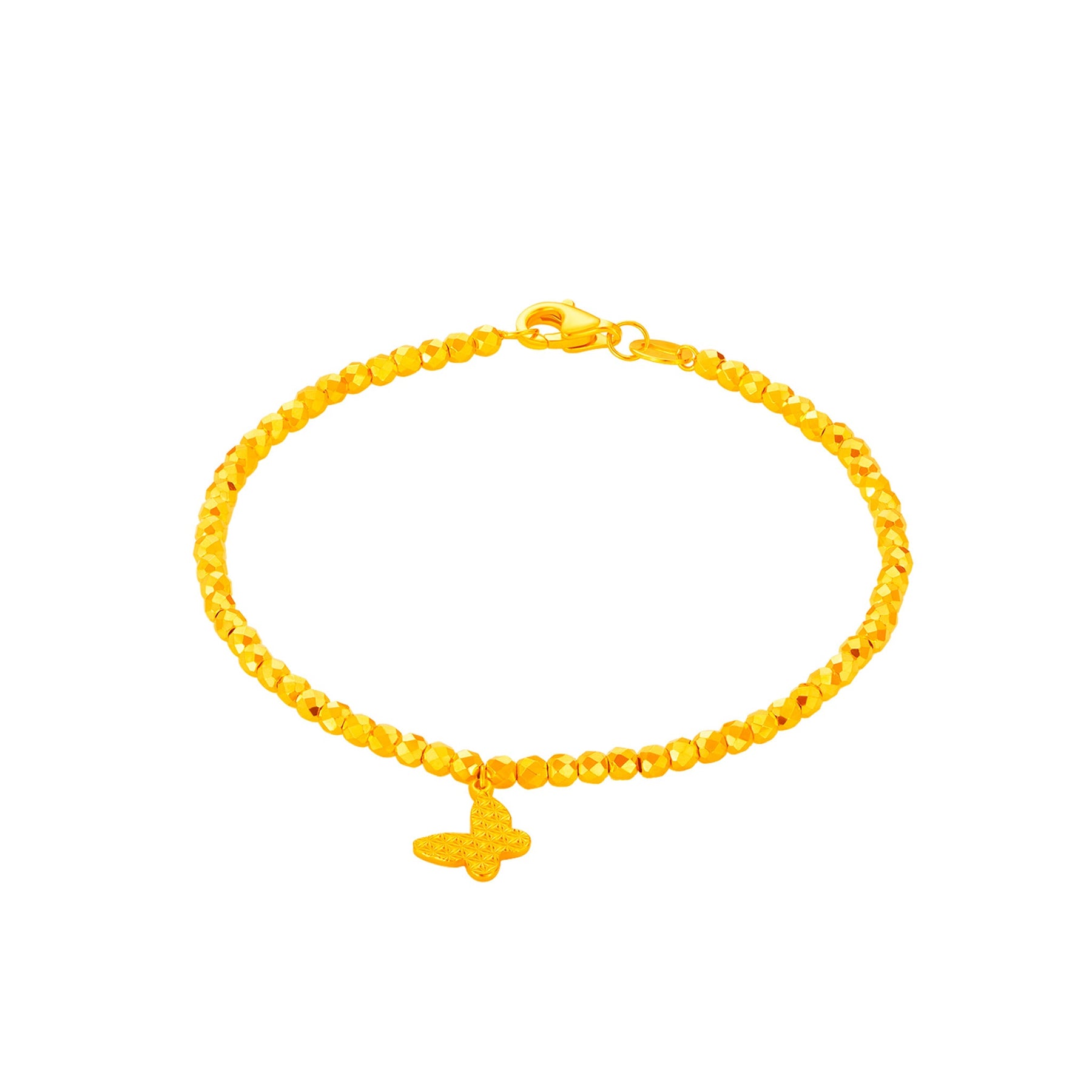 916 Gold Flutter Beads Bracelet