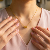 916 Gold 财运运转 Fortune Barrel Pendant