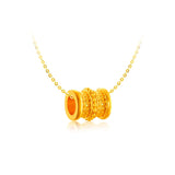 916 Gold 财运运转 Fortune Barrel Pendant