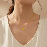 916 Gold 四叶草 Fortune Clover Pendant