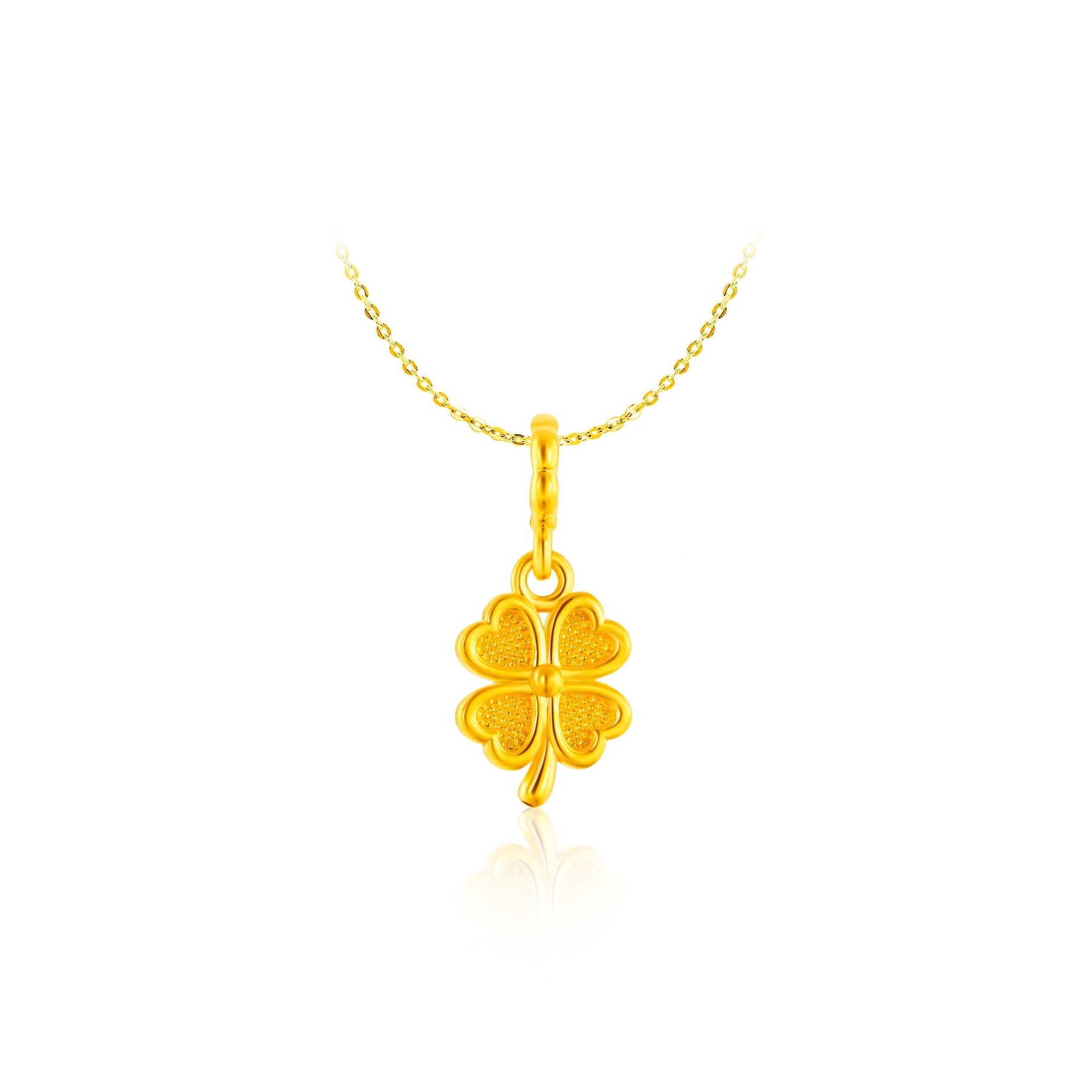916 Gold 四叶草 Fortune Clover Pendant