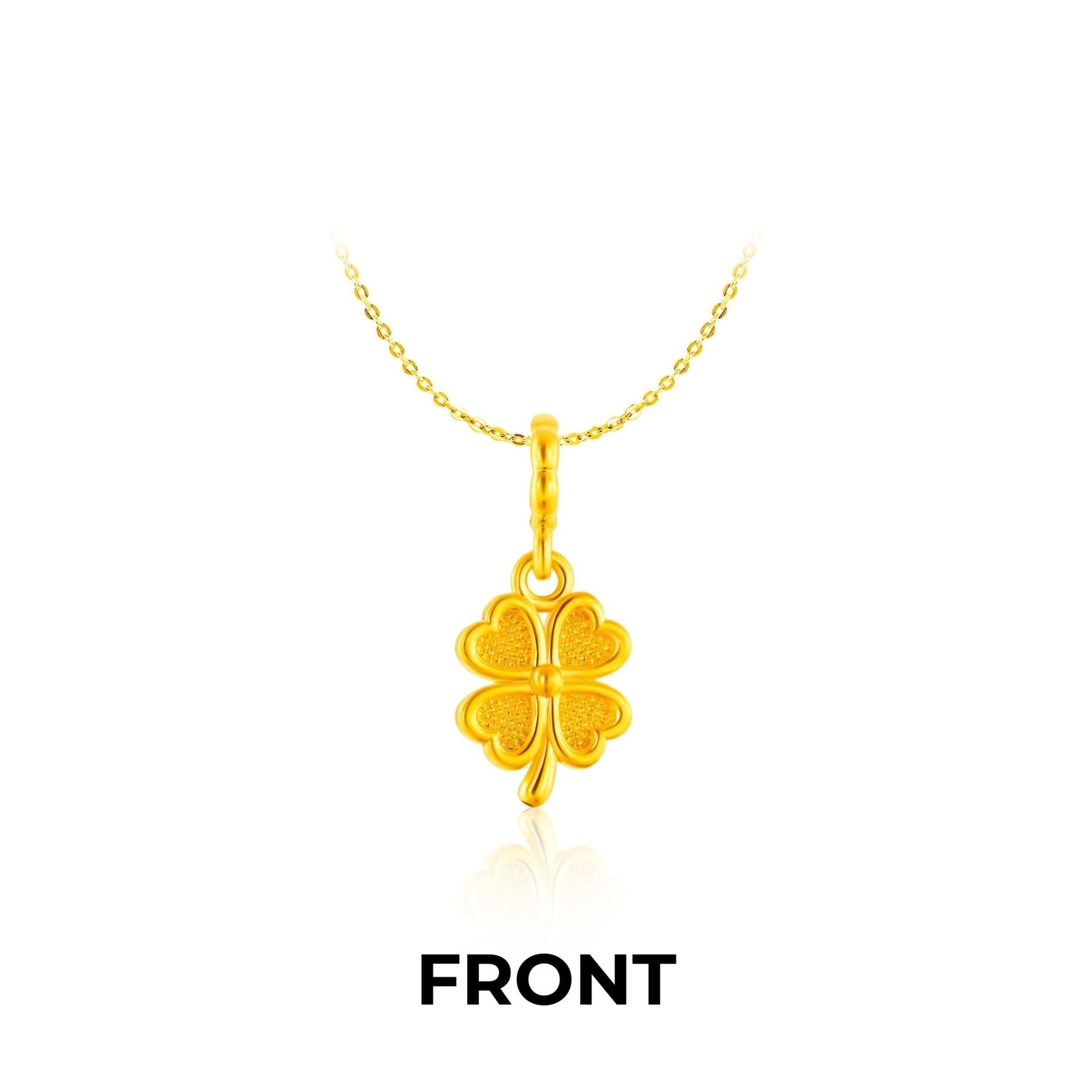 916 Gold 四叶草 Fortune Clover Pendant