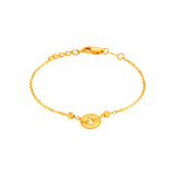 916 Gold Fortune Coin Bracelet