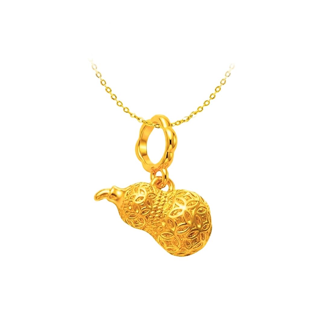 916 Gold 发财葫芦 Fortune Coin Gourd Pendant