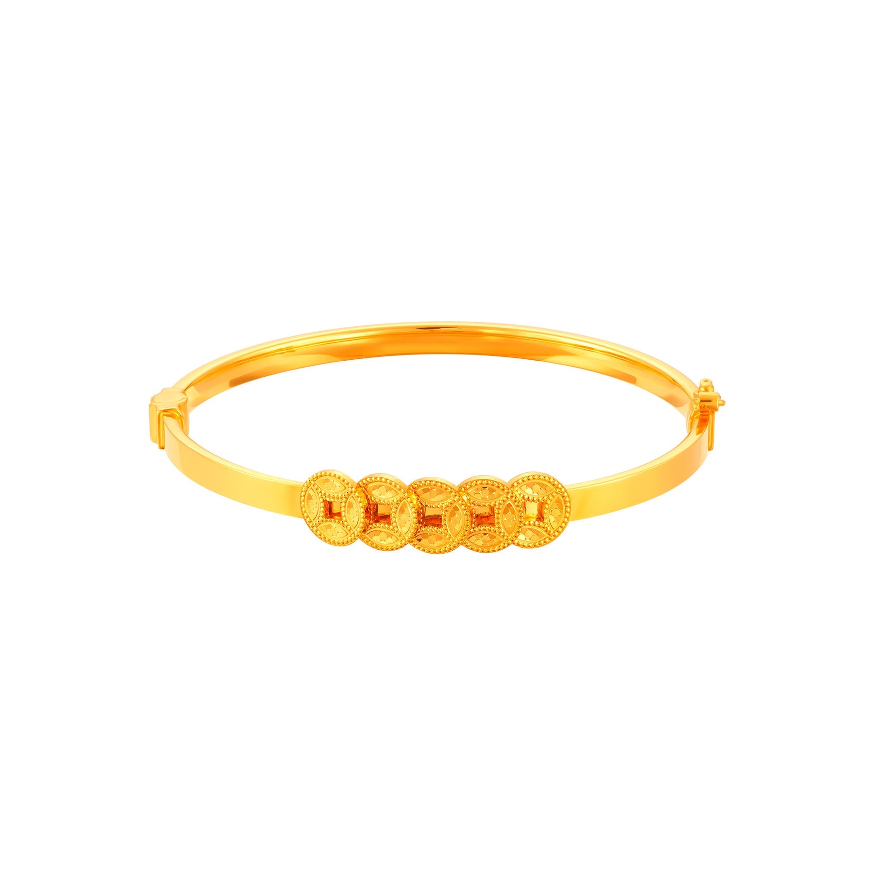 916 Gold Fortune Coins Bangle