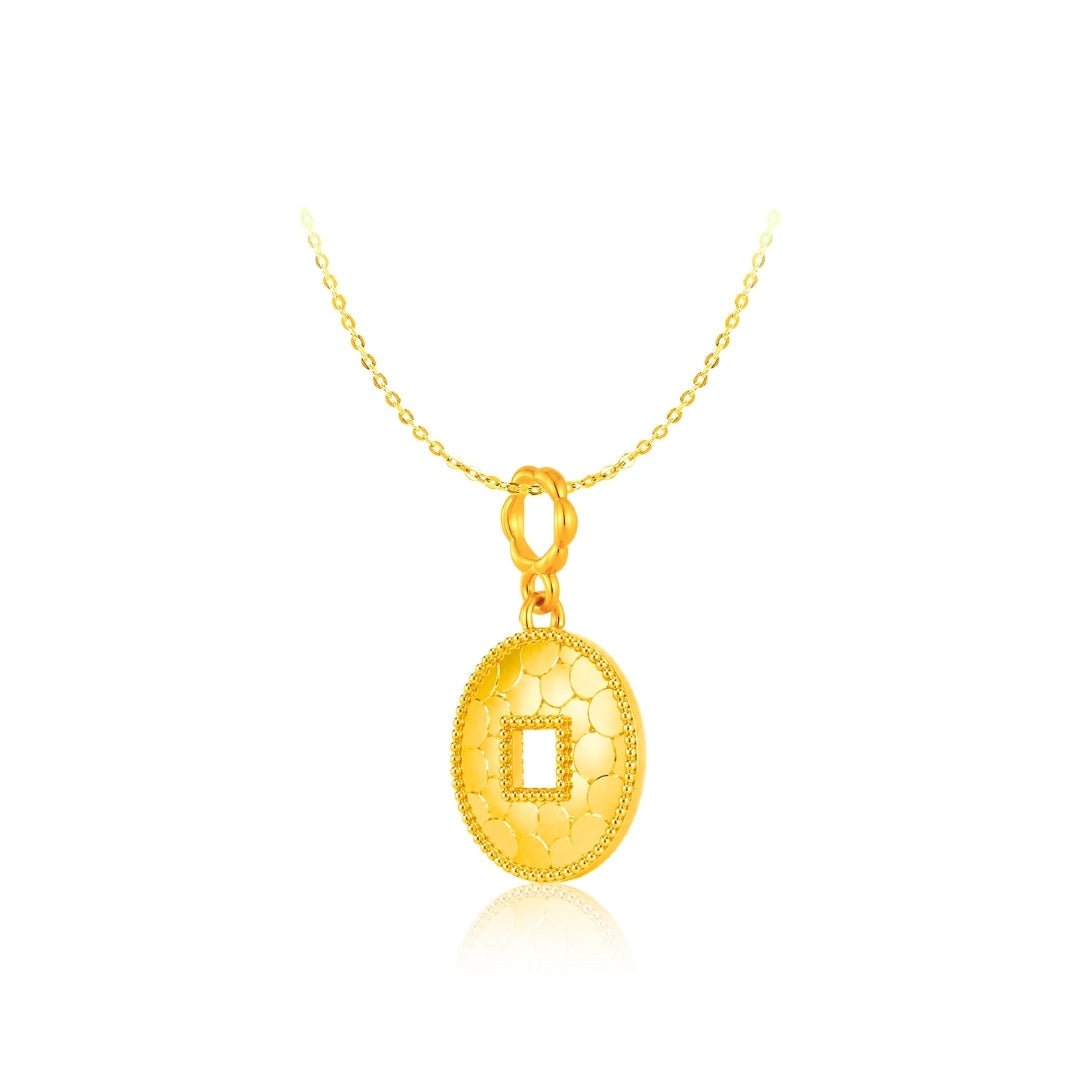 916 Gold Fortune Glow Coin Pendant (For TikTok)
