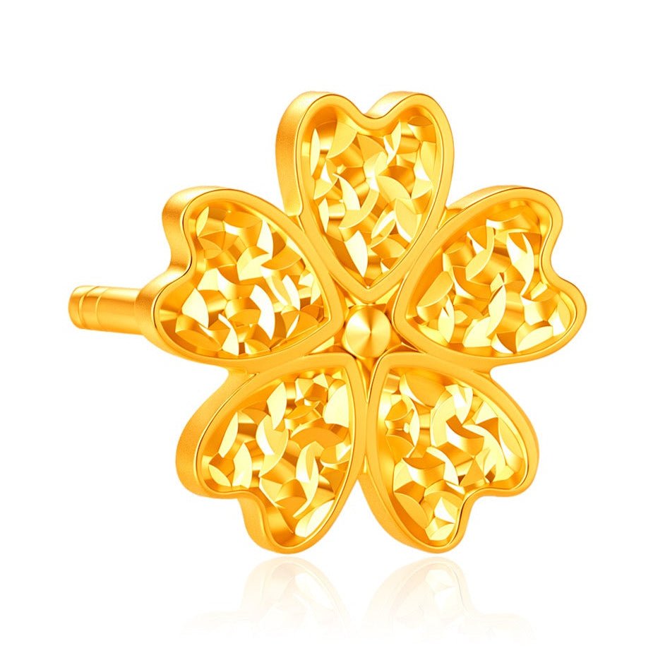 916 Gold Frosted Floral Earrings