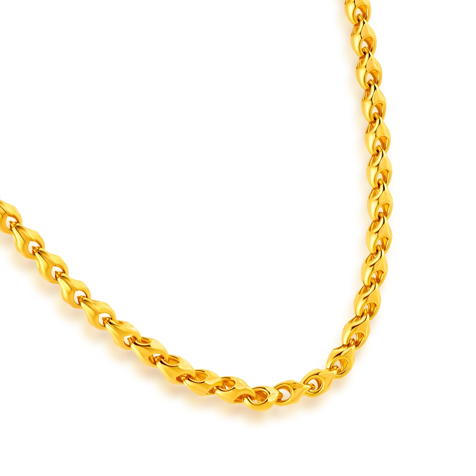 916 Gold Gilded Droplet Chain