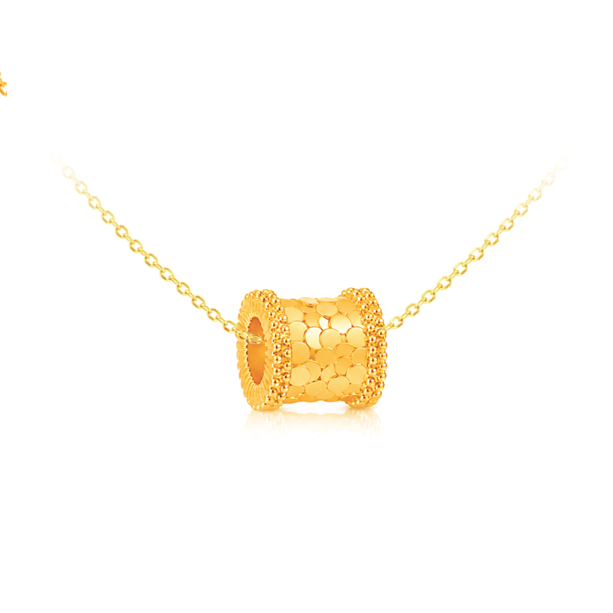 916 Gold Glitter Barrel Pendant (For TikTok)