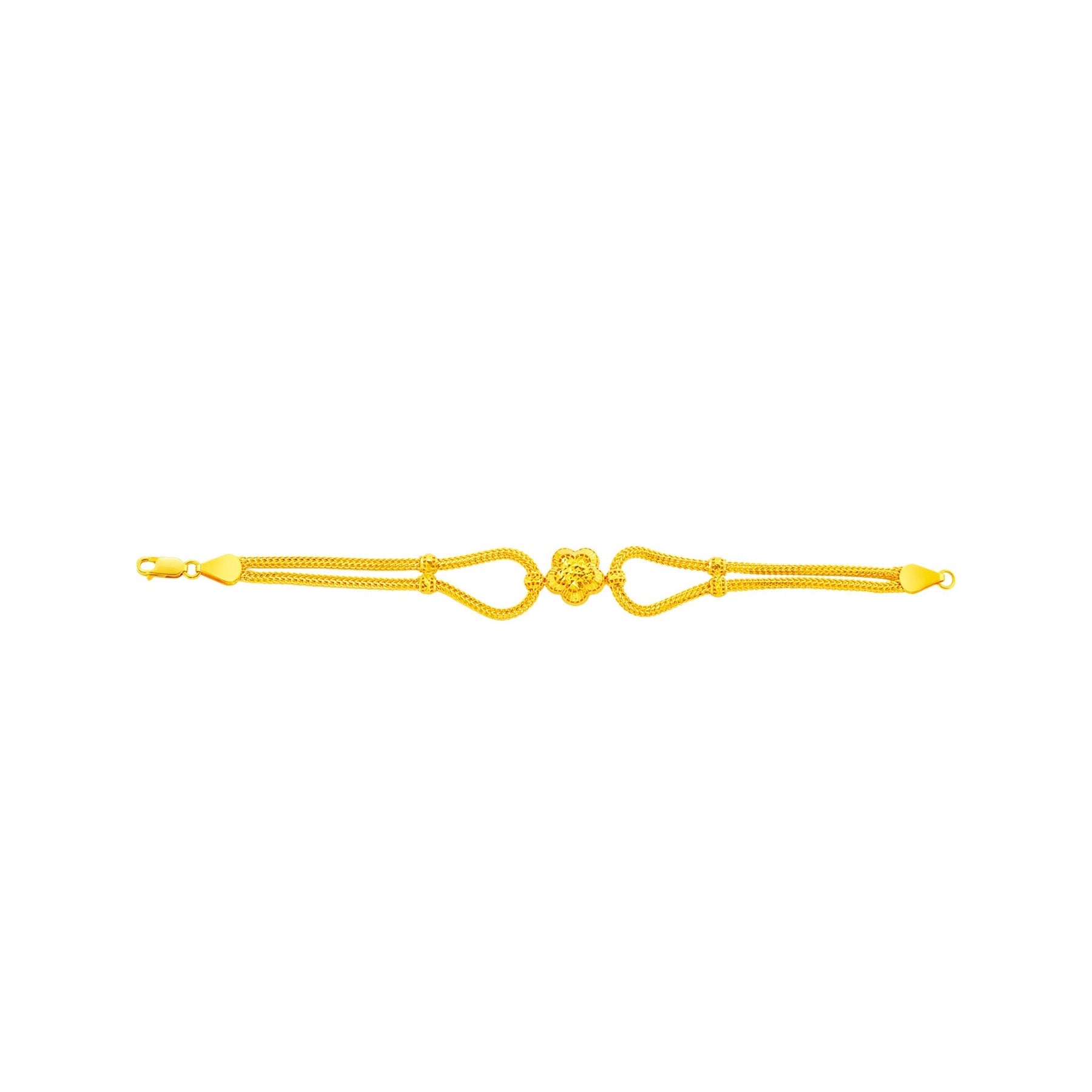 916 Gold Golden Bloom Loop Bracelet