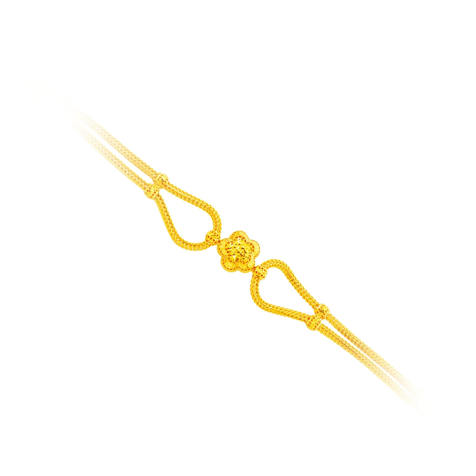 916 Gold Golden Bloom Loop Bracelet