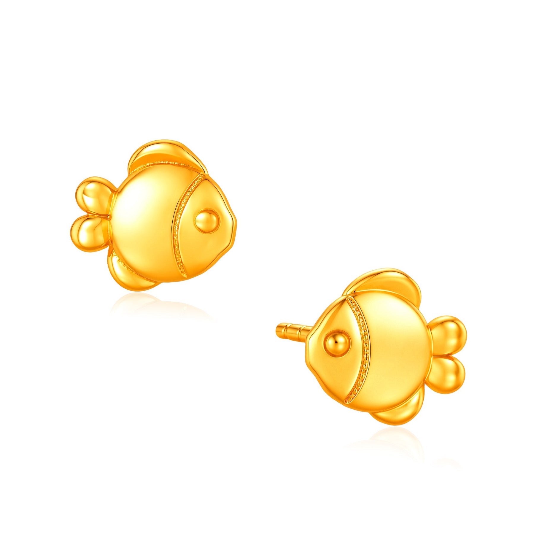 916 Gold Golden Fin Earrings