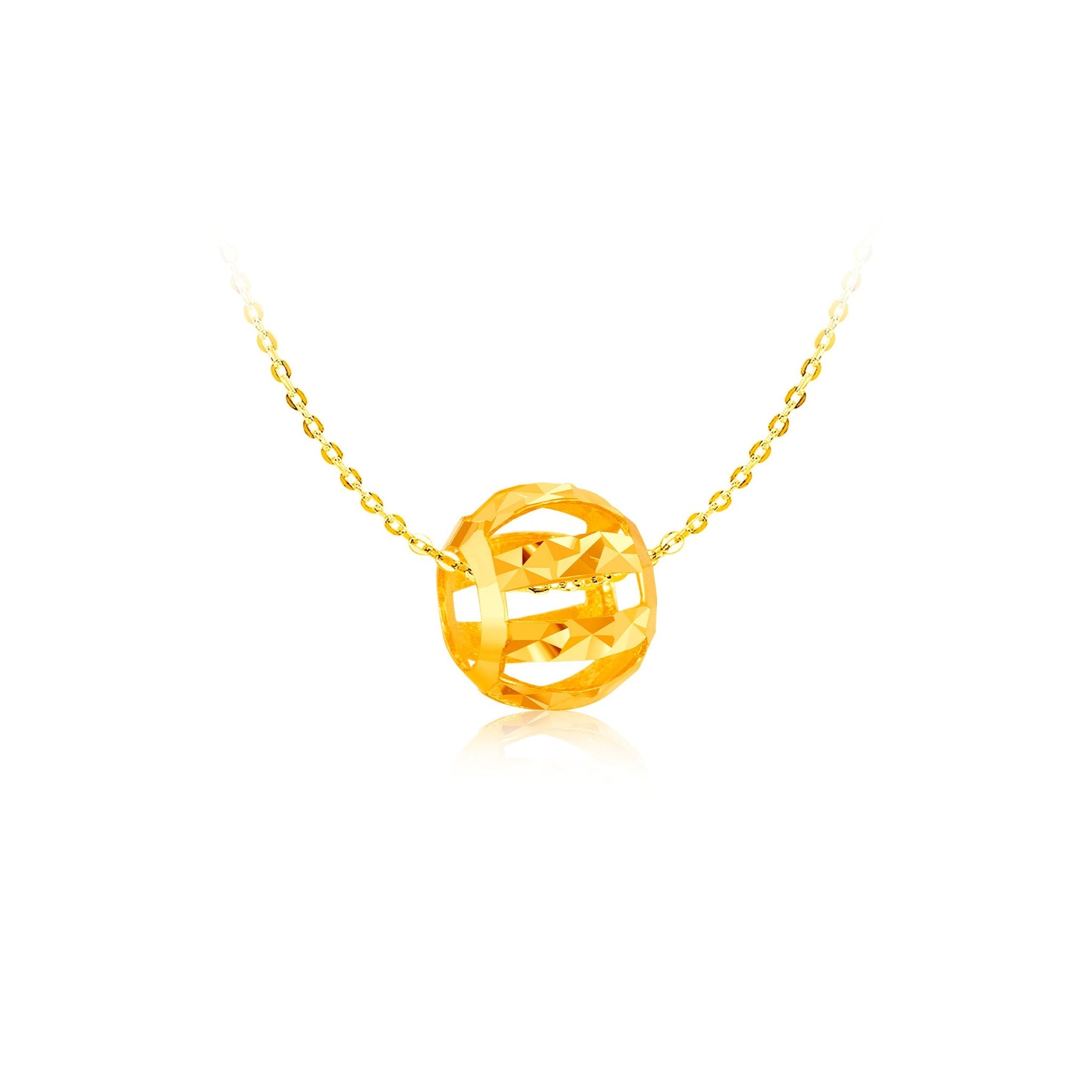 916 Gold Golden Halo Charm
